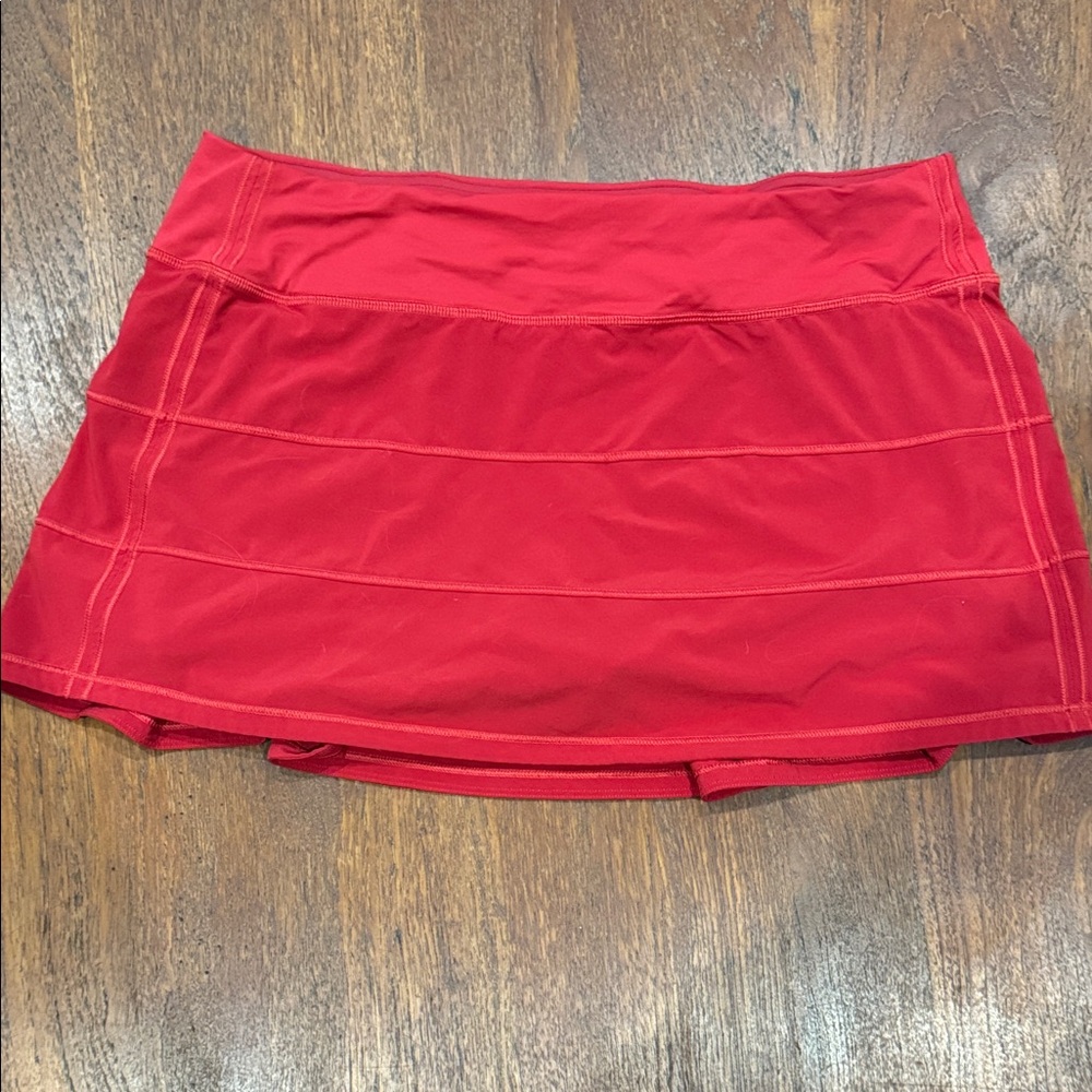 lululemon athletica Red tennis Skirt; medium